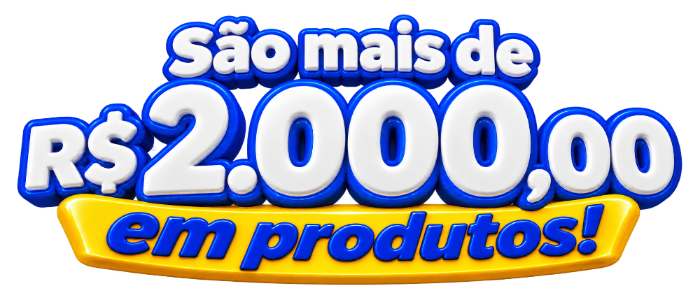 São mais de R$ 2.000,00 em produtos!